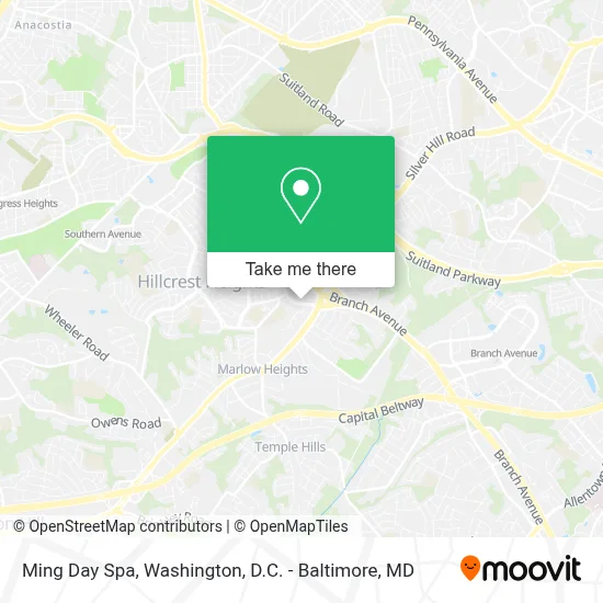 Ming Day Spa map