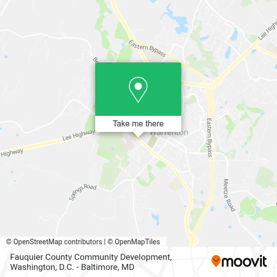 Fauquier County Community Development map