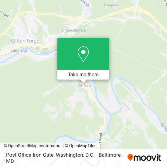 Post Office-Iron Gate map