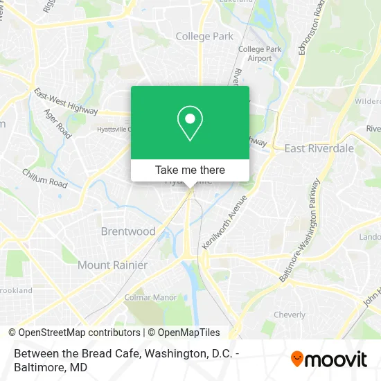 Between the Bread Cafe map