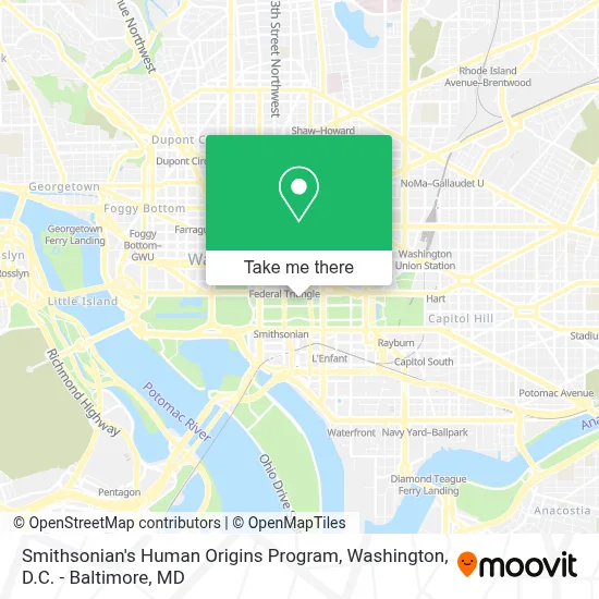 Smithsonian's Human Origins Program map