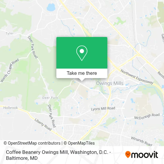 Coffee Beanery Owings Mill map