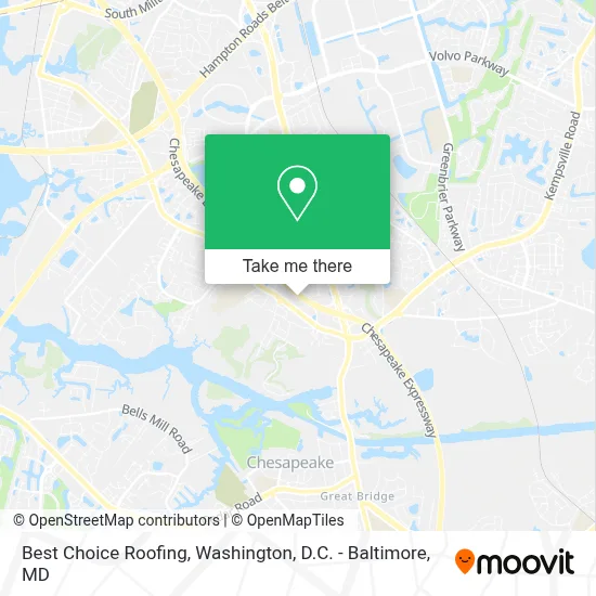 Best Choice Roofing map