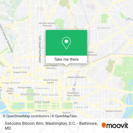 Getcoins Bitcoin Atm map