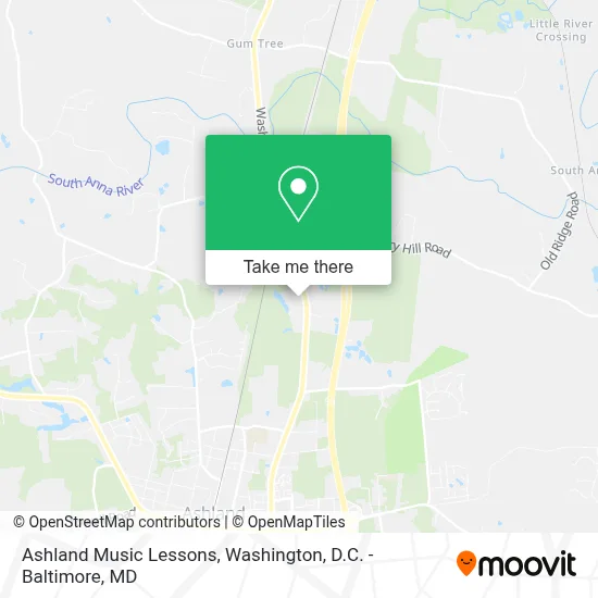 Ashland Music Lessons map