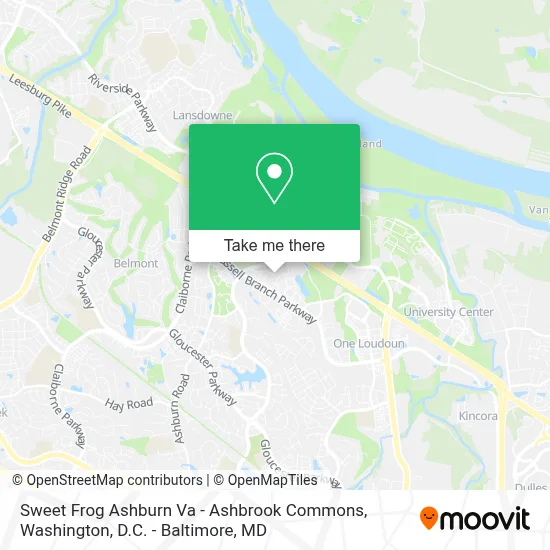 Sweet Frog Ashburn Va - Ashbrook Commons map