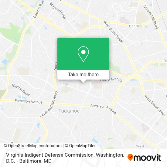 Virginia Indigent Defense Commission map