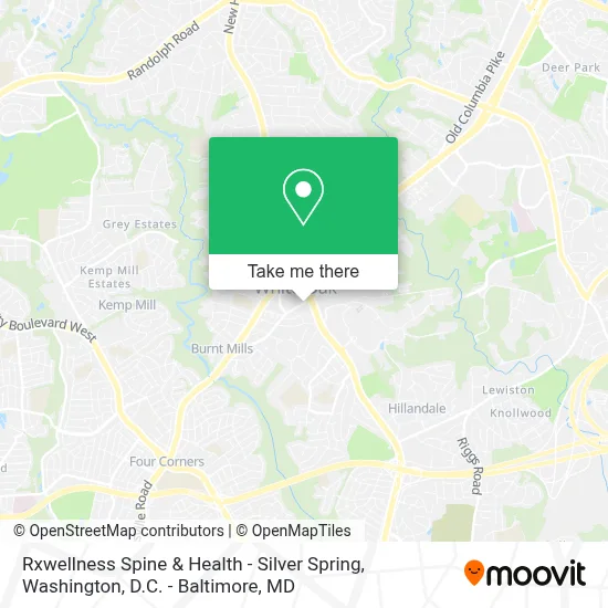 Rxwellness Spine & Health - Silver Spring map