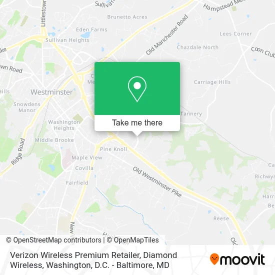 Verizon Wireless Premium Retailer, Diamond Wireless map