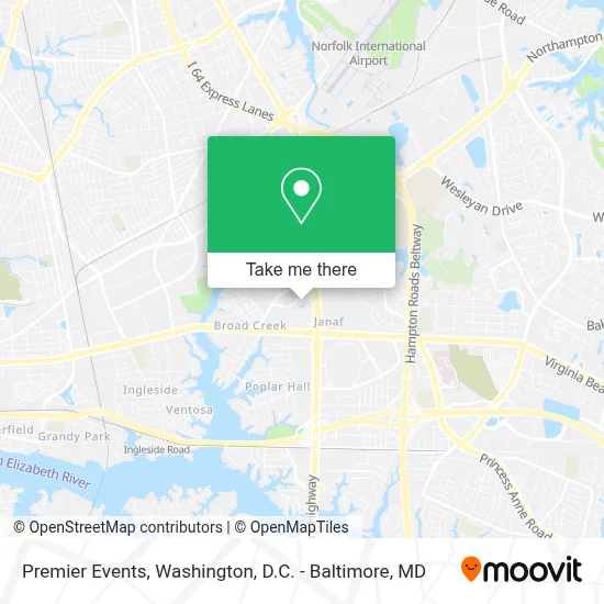 Premier Events map