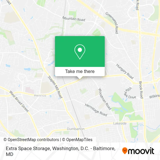 Extra Space Storage map