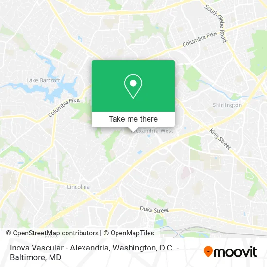 Inova Vascular - Alexandria map