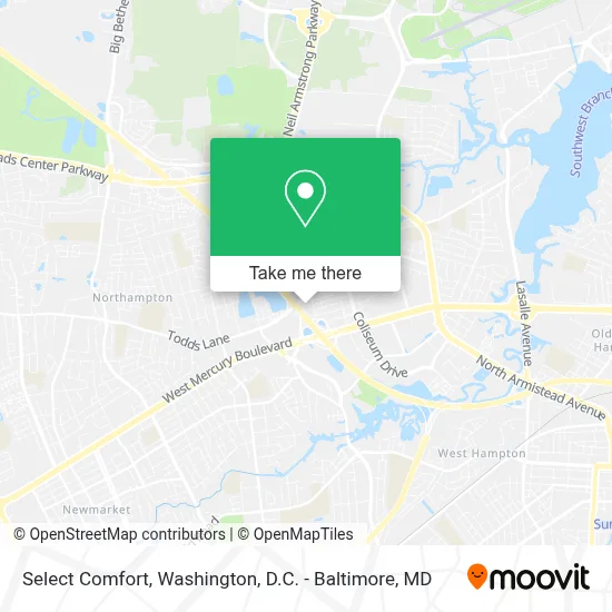 Select Comfort map