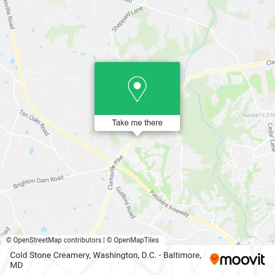 Cold Stone Creamery map