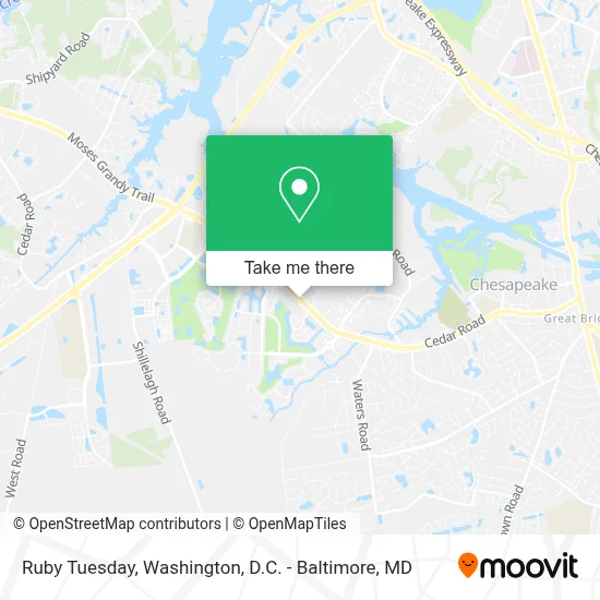 Ruby Tuesday map