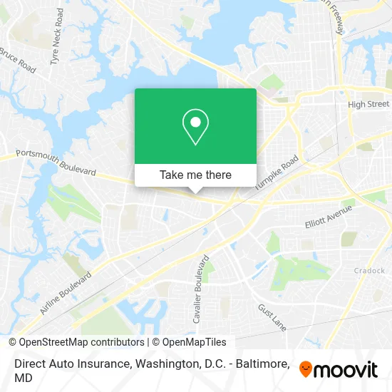 Direct Auto Insurance map