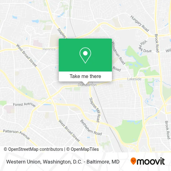 Western Union map