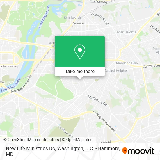 New Life Ministries Dc map