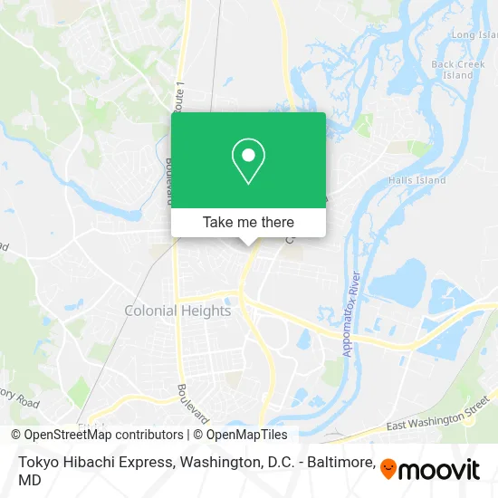 Tokyo Hibachi Express map