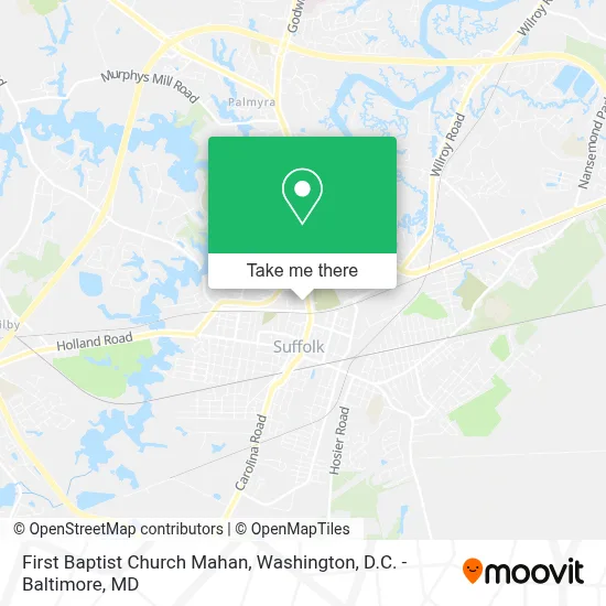 First Baptist Church Mahan map