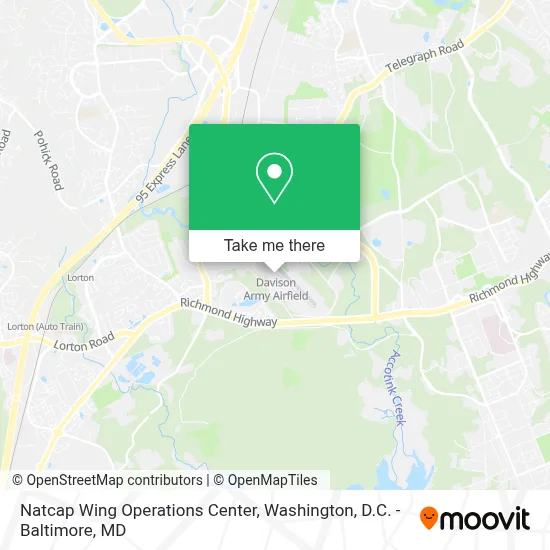 Natcap Wing Operations Center map