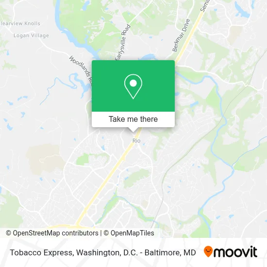 Tobacco Express map
