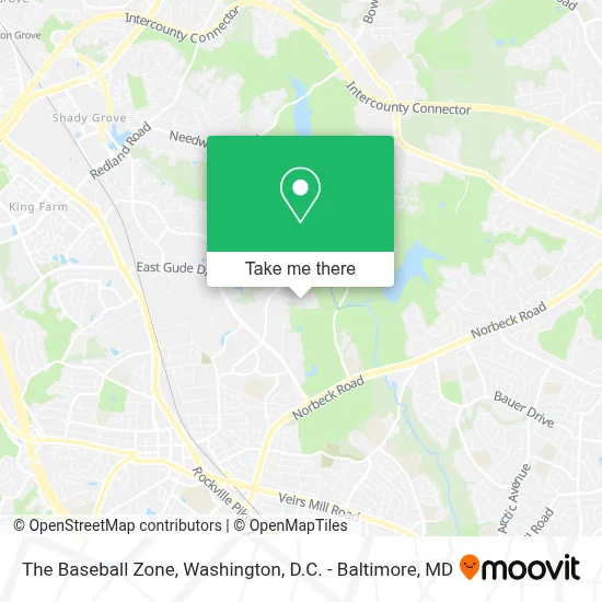 The Baseball Zone map