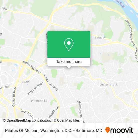Pilates Of Mclean map