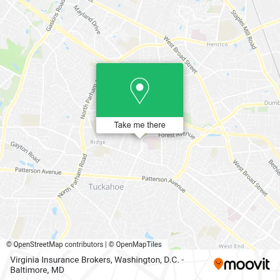 Virginia Insurance Brokers map