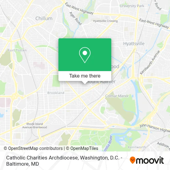 Catholic Charities Archdiocese map