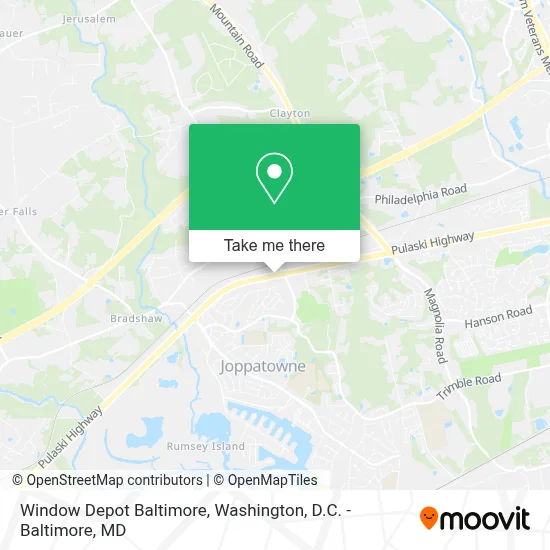 Window Depot Baltimore map