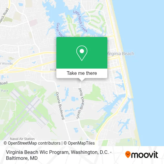 Virginia Beach Wic Program map