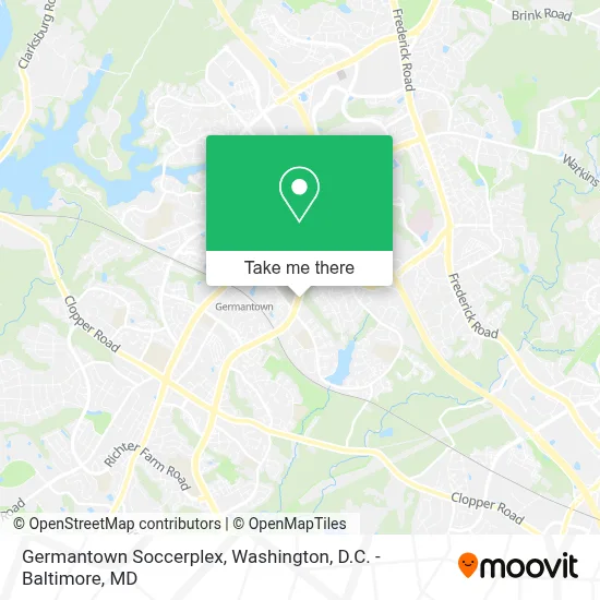 Germantown Soccerplex map