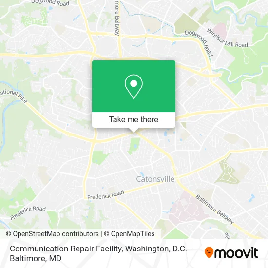 Communication Repair Facility map