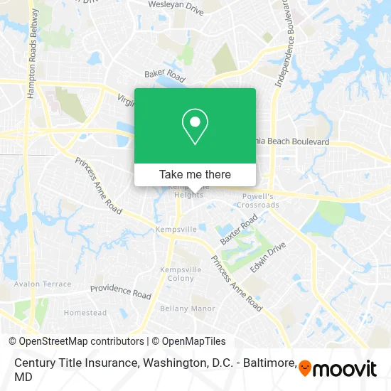 Century Title Insurance map