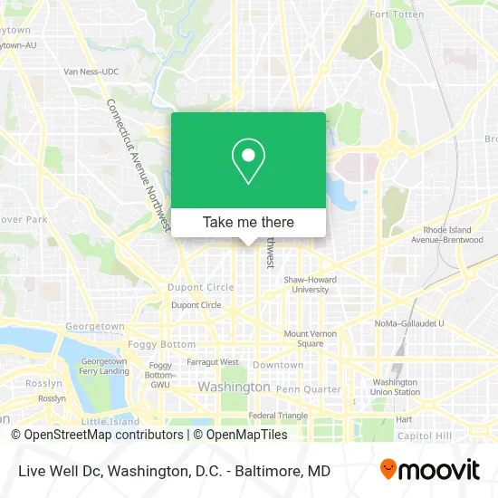 Live Well Dc map