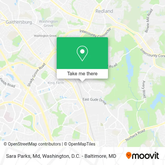 Sara Parks, Md map