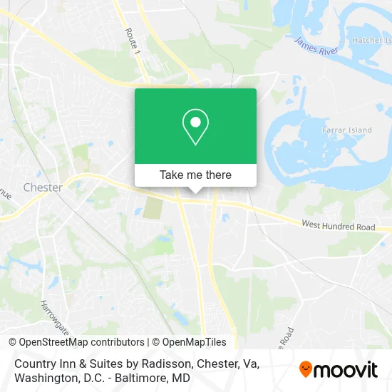 Country Inn & Suites by Radisson, Chester, Va map