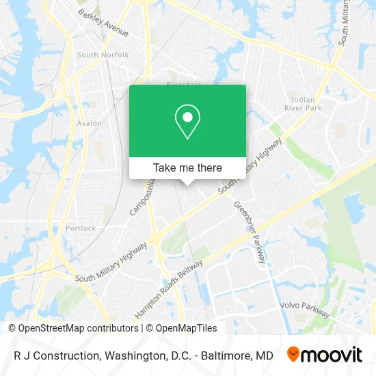 R J Construction map
