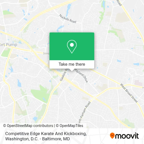 Competitive Edge Karate And Kickboxing map