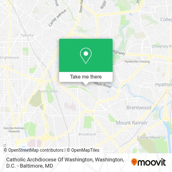 Catholic Archdiocese Of Washington map