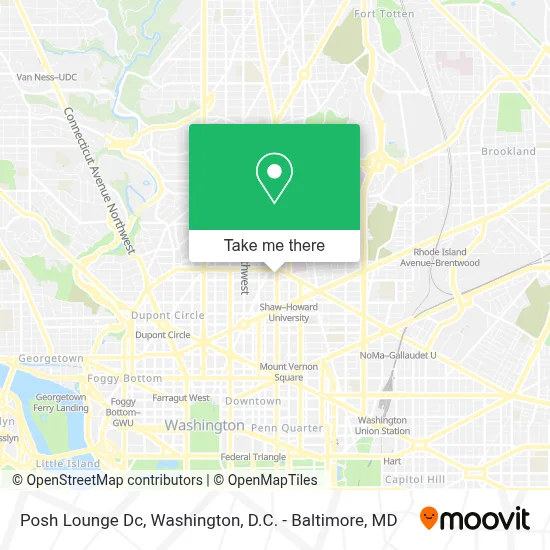 Posh Lounge Dc map