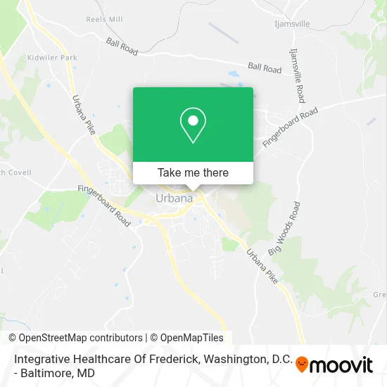 Integrative Healthcare Of Frederick map
