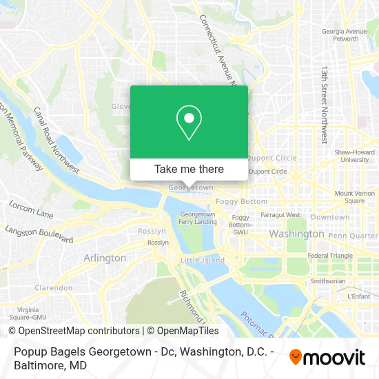 Popup Bagels Georgetown - Dc map