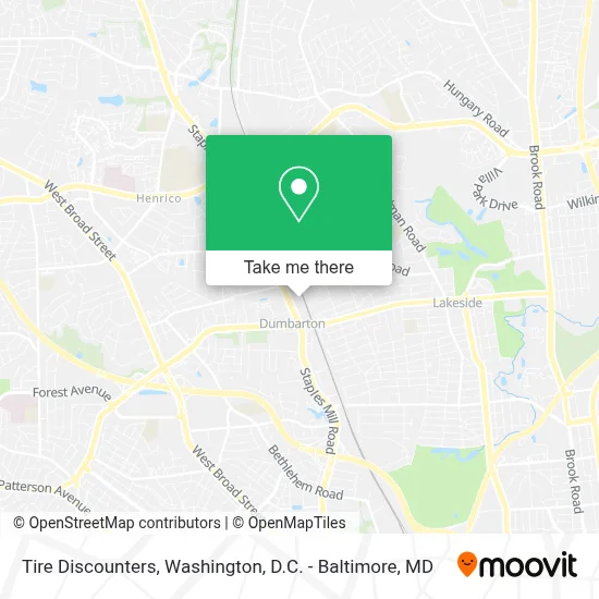 Tire Discounters map