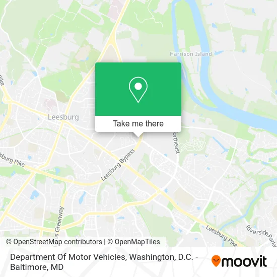 Department Of Motor Vehicles map