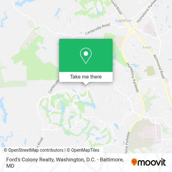 Ford's Colony Realty map