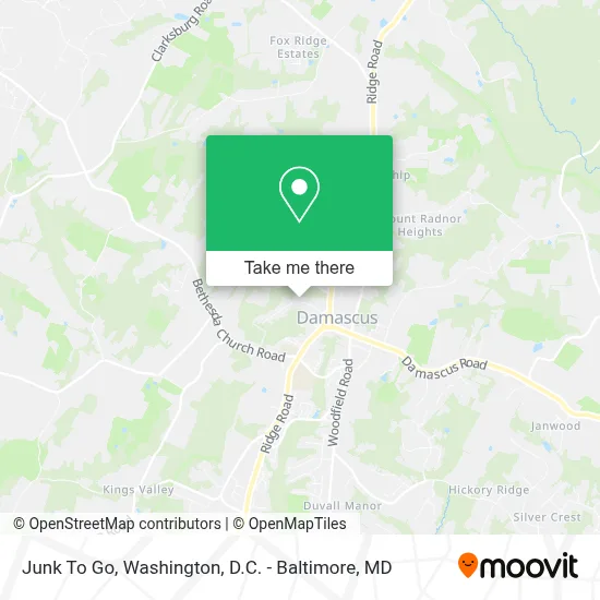 Junk To Go map