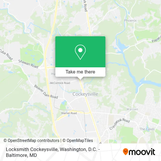 Locksmith Cockeysville map