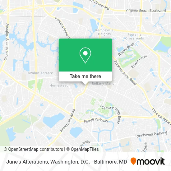 June's Alterations map